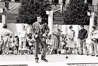 SUZANNE POLI (1942 - ) A suite of 4 photographs from Fire Island, including two documenting fundraisers in response to the AIDS crisis.